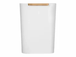 5five Papelera con tapa en bambú 22,4 x 24,4 cm Blanco Sale