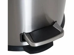Papelera de acero inoxidable de 30 l con pedal y tapa abatible, con cubo interior, para cocina y baño (29,2 x 29,2 x 62,9 cm) Plateado Clearance