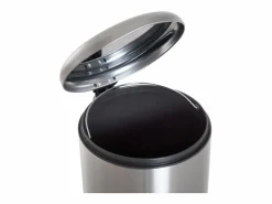 Papelera de acero inoxidable de 30 l con pedal y tapa abatible, con cubo interior, para cocina y baño (29,2 x 29,2 x 62,9 cm) Plateado Clearance