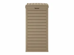 Helloshop26 Papelera de exterior marrón claro 41x41x86 cm polipropileno 02_0006115 Marru00f3n Best