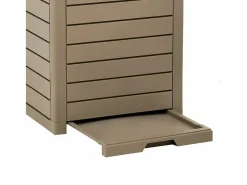Helloshop26 Papelera de exterior marrón claro 41x41x86 cm polipropileno 02_0006115 Marru00f3n Best