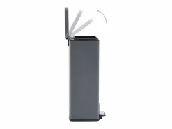 Helloshop26 Papelera de pedal antihuellas de acero inoxidable de 30 litros 02_0006068 Gris Best