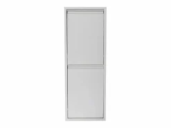 Helloshop26 Cubo De Basura Para Cocina|Papelera de reciclaje de pared con 2 compartimentos extraíbles 93 x 33 x 25 cm color 03_0008198