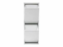 Helloshop26 Cubo De Basura Para Cocina|Papelera de reciclaje de pared con 2 compartimentos extraíbles 93 x 33 x 25 cm color 03_0008198