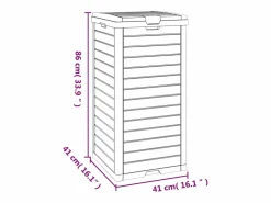 Helloshop26 Papelera exterior 41 x 41 x 86 cm polipropileno 02_0006069 Negro Clearance
