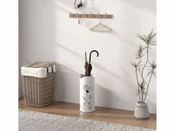 Paragüero Gisel 4 ganchos con bandeja de goteo 41x17x17 cm^Homcom Online