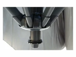 Concept-Usine Parasol excéntrico cuadrado con LED de 3x3 m SOLENZARA Gris Outlet