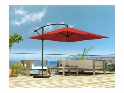 Parasol excéntrico cuadrado con LED de 3x3 m SOLENZARA^Concept-Usine