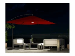 Parasol excéntrico cuadrado con LED de 3x3 m SOLENZARA^Concept-Usine