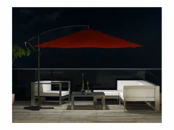 Parasol excéntrico cuadrado con LED de 3x3 m SOLENZARA^Concept-Usine