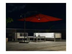Parasol excéntrico cuadrado con LED de 3x3 m SOLENZARA^Concept-Usine