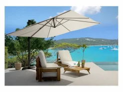 Concept-Usine Sombrilla|Parasol excéntrico rectangular 3 x 4 m giratorio en 360° crudo CESARE