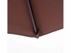 Sombrilla|Parasol inclinable con manivela, aluminio y poliéster 180g/m², marrón (Ø2,7xH2,35 m)