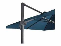 Sweeek Parasol rectangular excéntrico, 3x4m + placas de lastre 50x50cm azul Azul verdoso