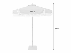 Sweeek Parasol redondo recta con flecos, ø2m ocre Amarillo Best