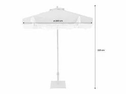 Sweeek Parasol redondo recta con flecos, ø2m ocre Amarillo Best