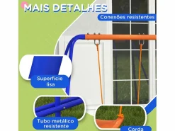 Parque de juegos infantil Fly 4 en 1-3 A 180x367x192 cm^Outsunny Outlet
