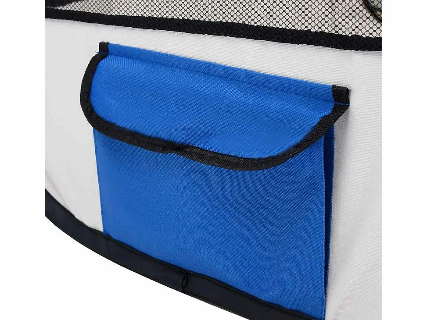 Clicnbuy Parque de perros plegable y bolsa transporte 125x125x61cm Azul New