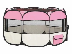 Clicnbuy Seguridad Para Mascotas|Parque de perros plegable y bolsa transporte 125x125x61cm