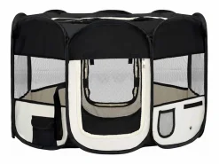 Clicnbuy Seguridad Para Mascotas|Parque de perros plegable y bolsa transporte 110x110x58cm