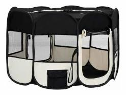 Clicnbuy Seguridad Para Mascotas|Parque de perros plegable y bolsa transporte 110x110x58cm
