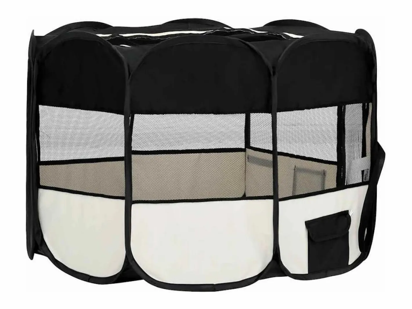 Clicnbuy Seguridad Para Mascotas|Parque de perros plegable y bolsa transporte 110x110x58cm