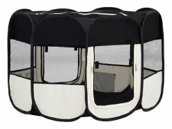 Clicnbuy Seguridad Para Mascotas|Parque de perros plegable y bolsa transporte 110x110x58cm