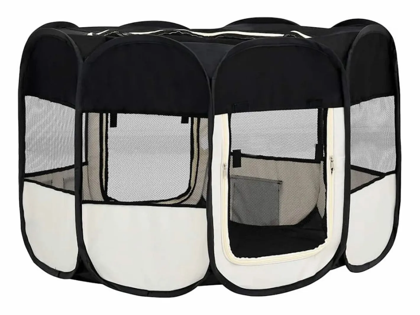 Clicnbuy Seguridad Para Mascotas|Parque de perros plegable y bolsa transporte 110x110x58cm