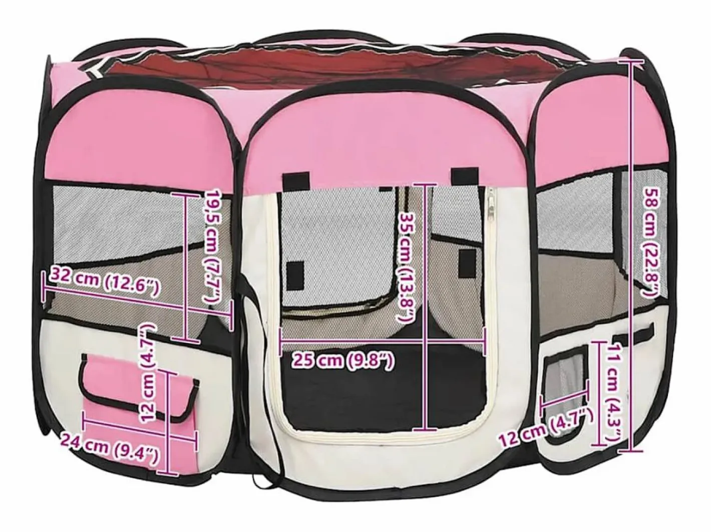 Clicnbuy Seguridad Para Mascotas|Parque de perros plegable bolsa de transporte 90x90x58 cm