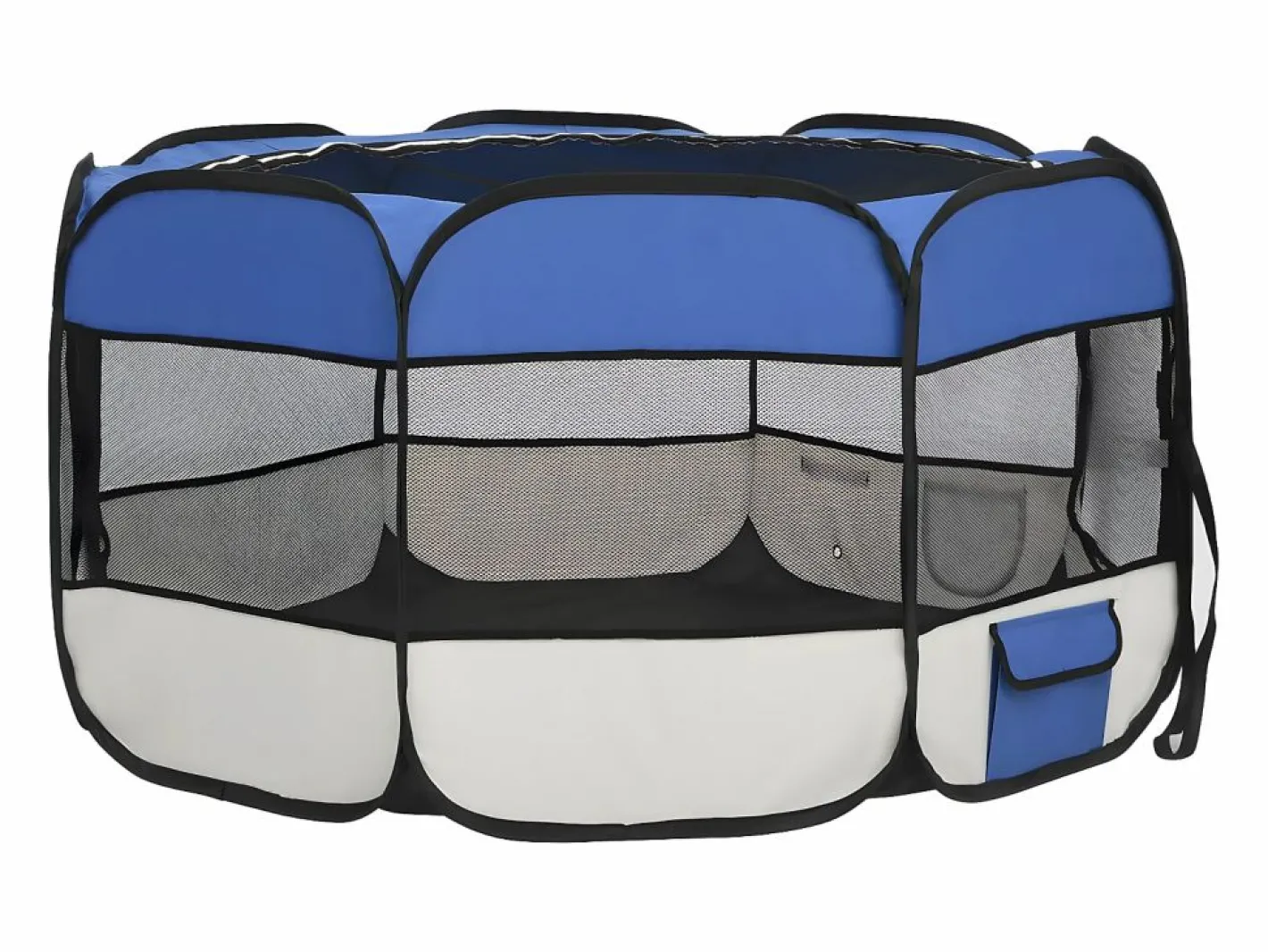 Parque de perros plegable y bolsa transporte 125x125x61cm ES227015 Azul Online