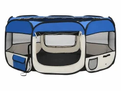 Clicnbuy Seguridad Para Mascotas|Parque de perros plegable y bolsa transporte 145x145x61cm