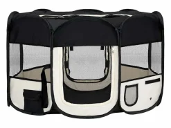 Clicnbuy Seguridad Para Mascotas|Parque de perros plegable y bolsa transporte 125x125x61cm
