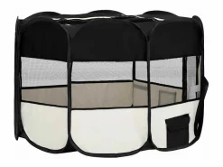 Clicnbuy Seguridad Para Mascotas|Parque de perros plegable y bolsa transporte 125x125x61cm