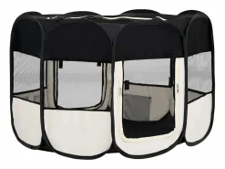 Clicnbuy Seguridad Para Mascotas|Parque de perros plegable y bolsa transporte 125x125x61cm