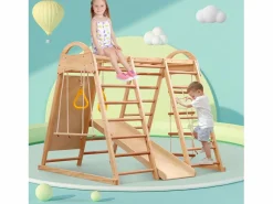 Parque infantil 7 en 1 con tobogán, columpio y red de escalada, 140 x 120 x 120 cm Sale