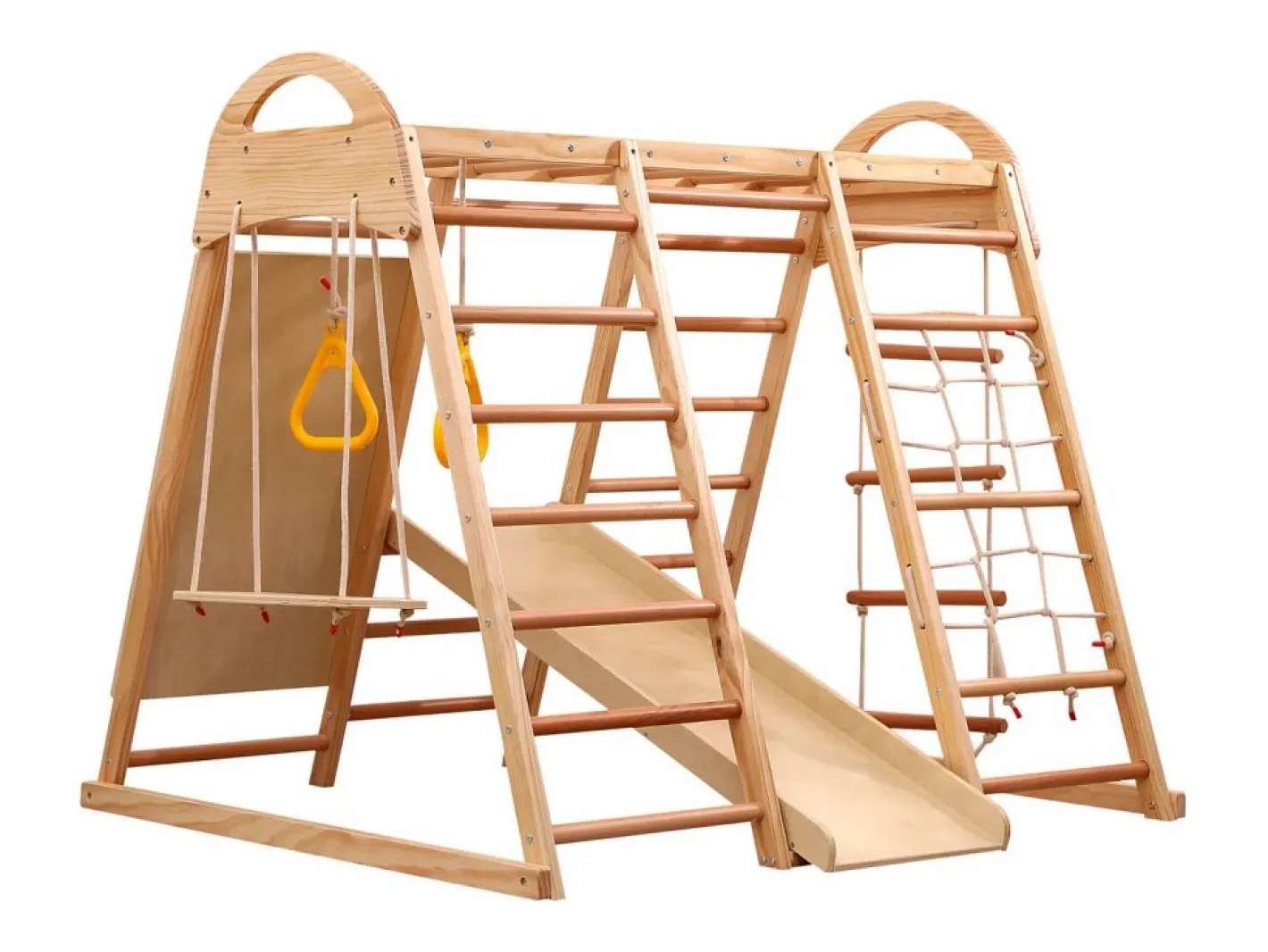 Parque infantil 7 en 1 con tobogán, columpio y red de escalada, 140 x 120 x 120 cm Sale