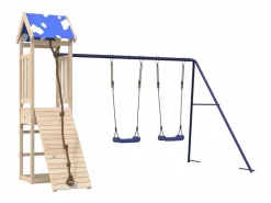 Parque infantil de exterior de madera maciza de pino ES428046 Marru00f3n