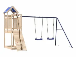 Parque infantil de exterior de madera maciza de pino ES344096^ Clearance