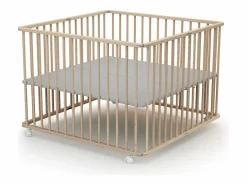Webaby Mueble De Bebé|Parque infantil plegable madera CALI - Haya Cruda - 100 x 100 cm