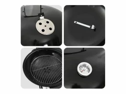 vidaxl Barbacoa|Parrilla al aire libre con rueda 91 x 71 x 107 cm Metal
