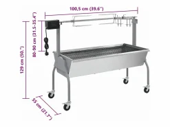Parrilla De Barbacoa Con Asador Y Motor Eléctrico^vidaxl Sale