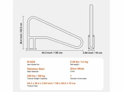 Accesorio Piscina|Pasamanos de Piscina SucceBuy de Acero Inoxidable de 142×94.5 cm para Spas y Piscinas