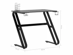 Garden Furniture Mesa Gaming|Paul-François-Alain Escritorio gaming con patas en forma de ZZ 90x60x75 cm