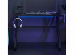 Garden Furniture Paul-François-Alain Escritorio gaming con patas forma ZZ 110x60x75cm Negro