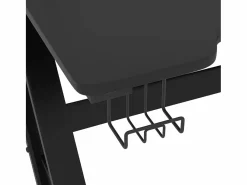 Garden Furniture Paul-François-Alain Escritorio gaming con patas forma ZZ 110x60x75cm Negro