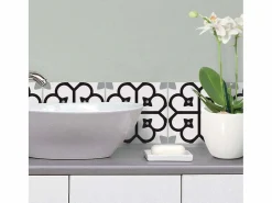 Draeger Pegatinas de azulejos 15 X 15 cm - Motivos floral en blanco y Negro Outlet