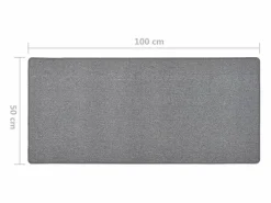 Garden Furniture Pelle Alfombra de pasillo oscuro 50x100 cm Gris Sale