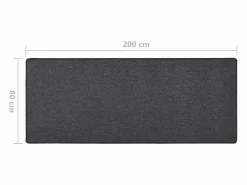 Garden Furniture Pelle Alfombra de pasillo 80x200 cm Gris antracita Online
