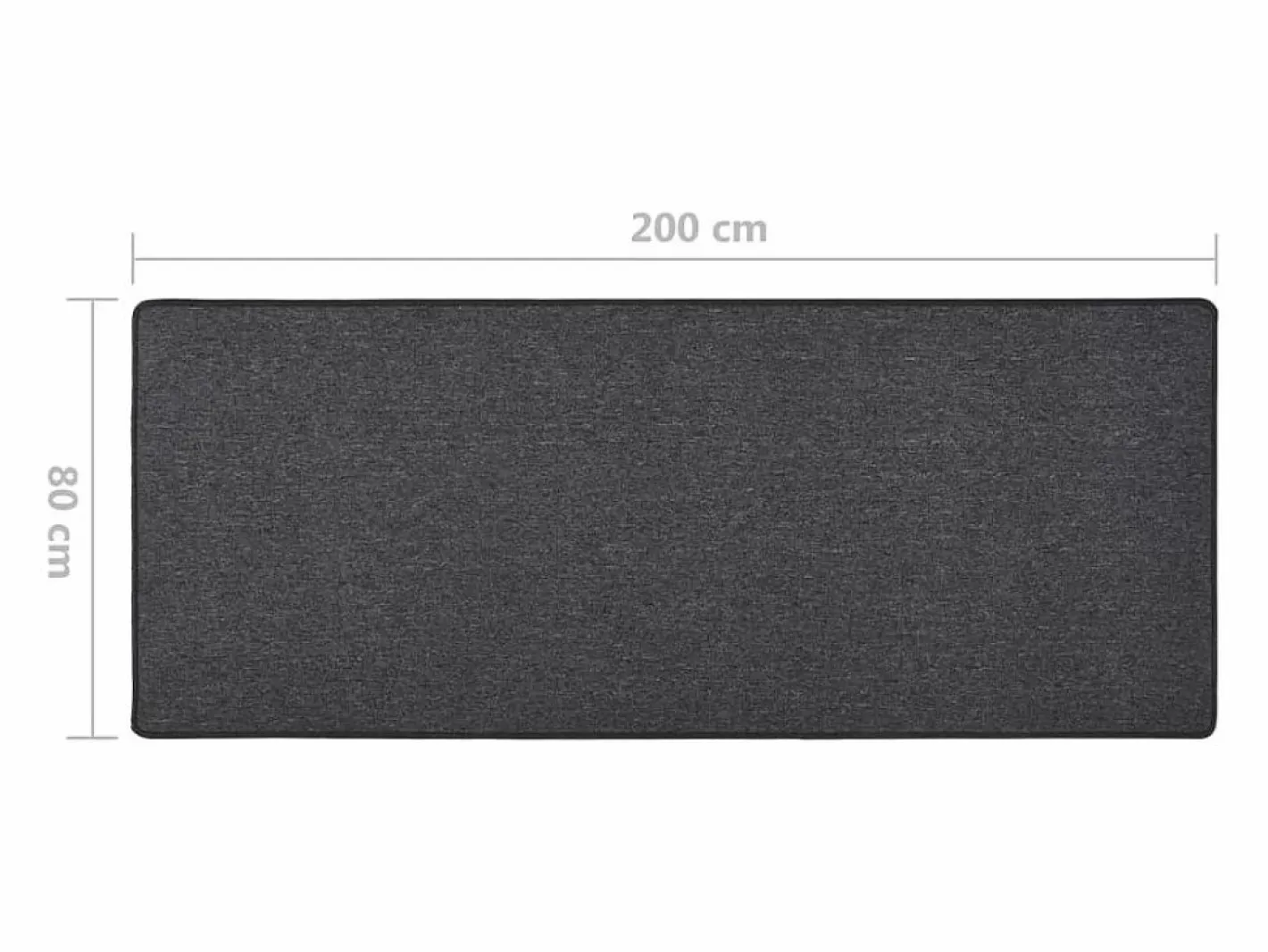 Garden Furniture Pelle Alfombra de pasillo 80x200 cm Gris antracita Online