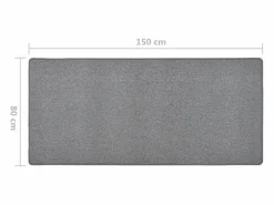 Garden Furniture Pelle Alfombra de pasillo oscuro 80x150 cm Gris Online